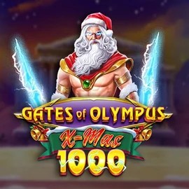 Gates of Olympus Xmas 1000 online game logo by Pragmatic Play on luckypays.eu